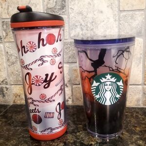 Starbucks 16 oz. Christmas Tumbler & Halloween Glow Cup